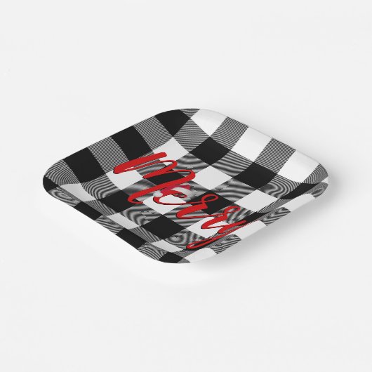 Kerstkerkerkersen met Buffalo Papieren Bordje (Gebogen)