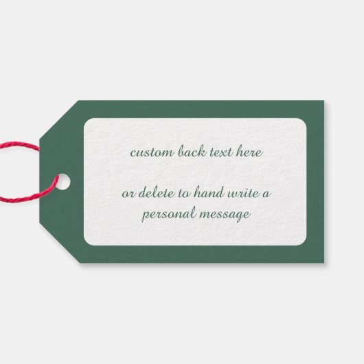 Kerstkerkkerk met Glas in lood raam Cadeaulabel (Achterkant Horizontaal)