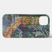 Kerstkerkkerk met Glas in lood raam Case-Mate iPhone Case (Achterkant (horizontaal))