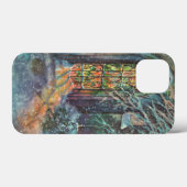 Kerstkerkkerk met Glas in lood raam Case-Mate iPhone Case (Achterkant (horizontaal))