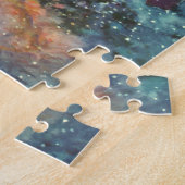 Kerstkerkkerk met Glas in lood raam Legpuzzel (Zijkant)