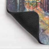 Kerstkerkkerk met Glas in lood raam Muismat (Hoek)