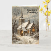Kerstkerkscènekaart Kaart (Gele Bloem)