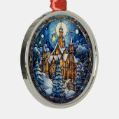 kerstkerkversiering metalen ornament (Rechts)