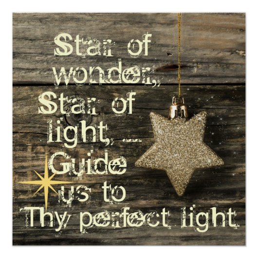 Kerstkernen Ster van het Poster van de Wonder (Voorkant)