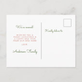 Kerstkersen met twee foto's: New Home Moving Aankondigingskaart (Achterkant)