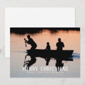 Kerstkerst bij het Rustic Lake Canoe Feestdagenkaart (Voorkant / Achterkant)