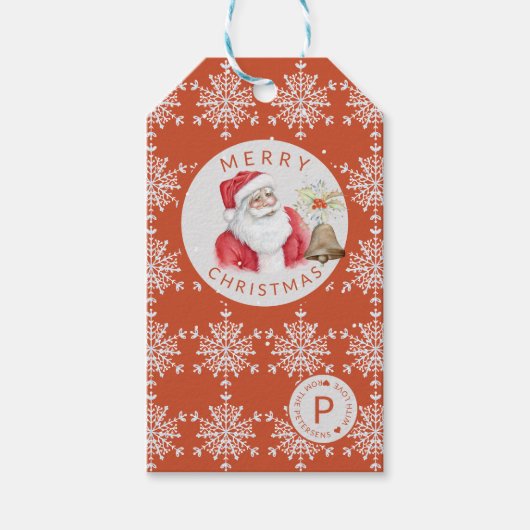  kerstkerst cadeaulabel (Voorkant)