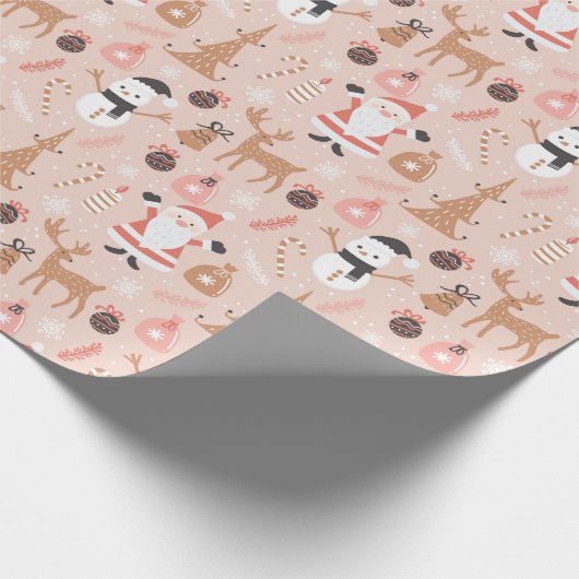 Kerstkerst Cadeaupapier (Hoek)