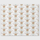 Kerstkerst Cadeaupapier (Vlak)