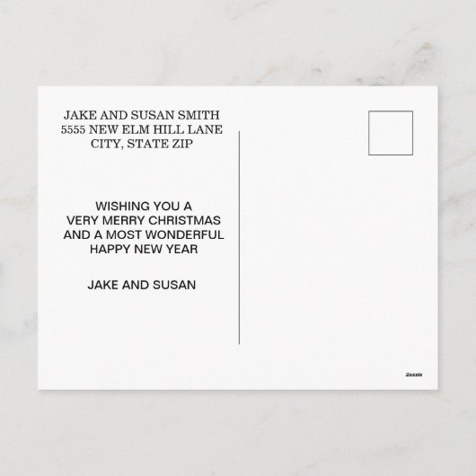 kerstkerst feestdagenkaart (Achterkant)