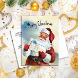 kerstkerst feestdagenkaart<br><div class="desc">kerstcadeautje briefkaart "vrolijk kerstfeest". Op de achterkant gepersonaliseerd met je eigen bericht.</div>