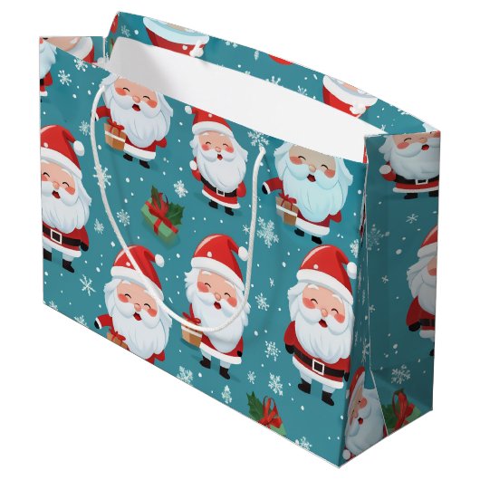 Kerstkerst Groot Cadeauzakje (Achterkant Gekanteld)