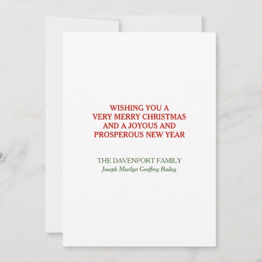  kerstkerst — heilige kerst bedankkaart (Achterkant)