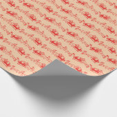  kerstkerst in Santa Reindeer Cadeaupapier (Hoek)