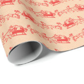  kerstkerst in Santa Reindeer Cadeaupapier (Rol Hoek)