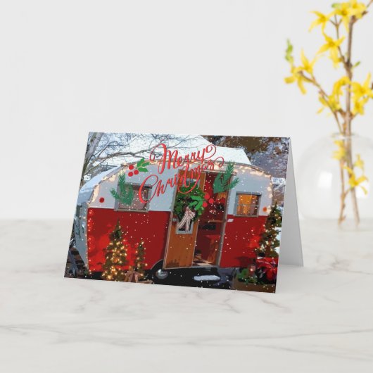  kerstkerst kaart (Gele Bloem)