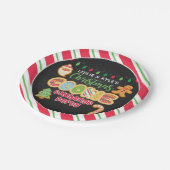 Kerstkerst - kerstkerstak - wit papieren bordje (Gekanteld)