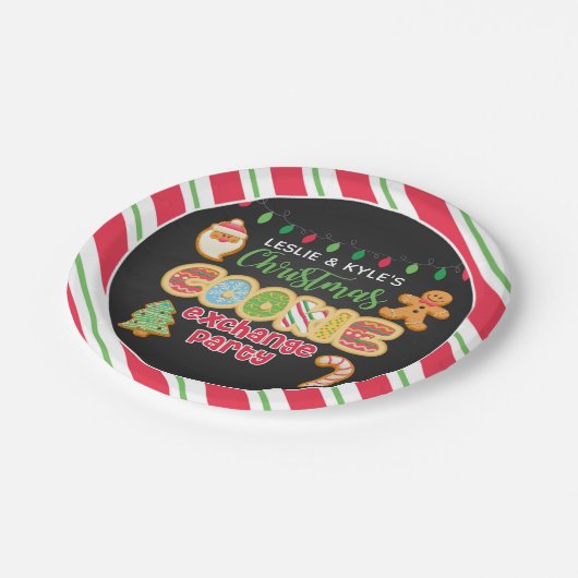 Kerstkerst - kerstkerstak - wit papieren bordje (Gekanteld)