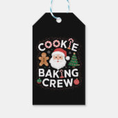 Kerstkerst kerstmis met koekjesbakkerij cadeaulabel (Achterkant)