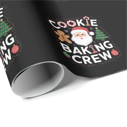 Kerstkerst kerstmis met koekjesbakkerij cadeaupapier (Rol Hoek)