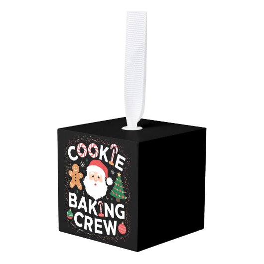 Kerstkerst kerstmis met koekjesbakkerij decoratie (Voorkant hoekig)