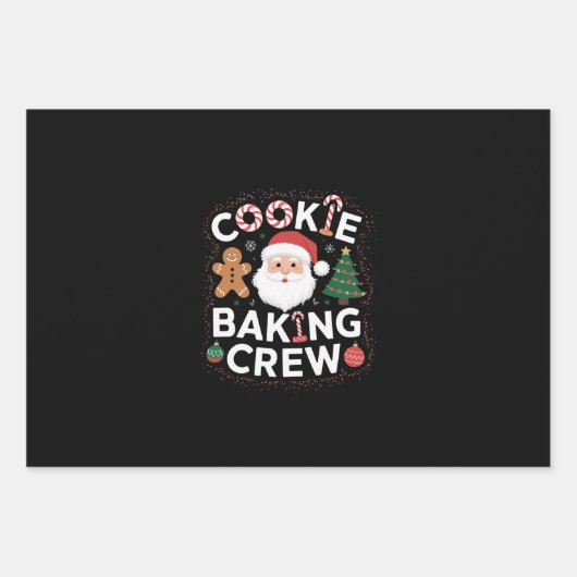 Kerstkerst kerstmis met koekjesbakkerij inpakpapier vel (Voorkant)