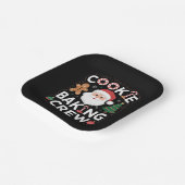 Kerstkerst kerstmis met koekjesbakkerij papieren bordje (Gebogen)