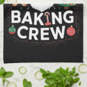 Kerstkerst kerstmis met koekjesbakkerij theedoek (Gevouwen)