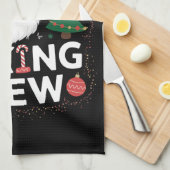 Kerstkerst kerstmis met koekjesbakkerij theedoek (Quarter Fold)