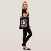 Kerstkerst kerstmis met koekjesbakkerij tote bag (Op model)