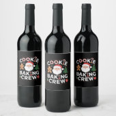 Kerstkerst kerstmis met koekjesbakkerij wijn etiket (Flessen)