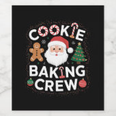 Kerstkerst kerstmis met koekjesbakkerij wijn etiket (Enkel label)