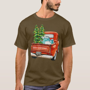 kerstkerst Klassieke Rode Vrachtwagen kerst T-shirt