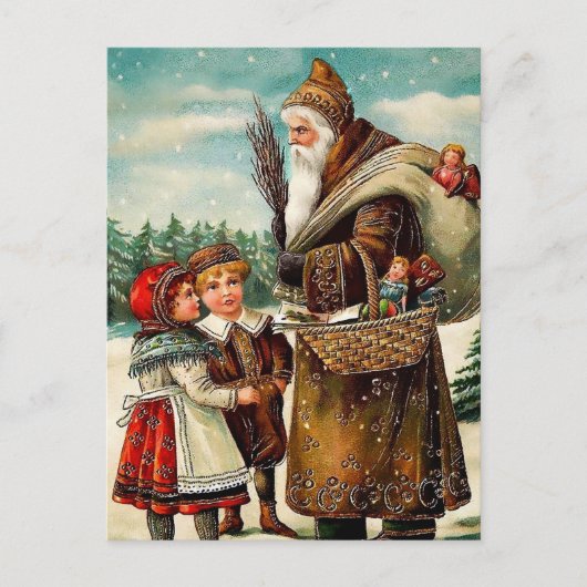  Kerstkerst met bruine Robed Angry Briefkaart (Voorkant)