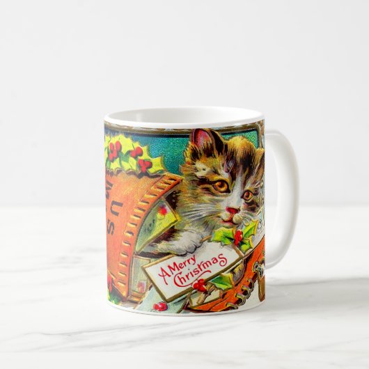  kerstkerst met kat koffiemok (Voorkant rechts)