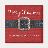 Kerstkerst met kerstfeest magneet (Voorkant)