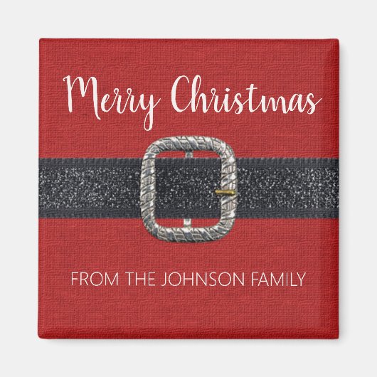 Kerstkerst met kerstfeest magneet (Voorkant)