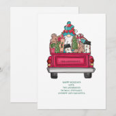 Kerstkerst met kerstmis personaliseren feestdagenkaart (Voorkant / Achterkant)