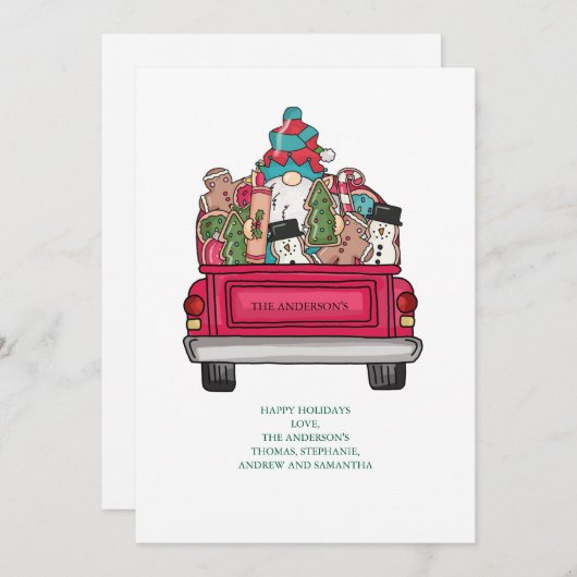 Kerstkerst met kerstmis personaliseren feestdagenkaart (Voorkant / Achterkant)