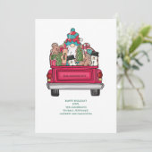 Kerstkerst met kerstmis personaliseren feestdagenkaart (Staand voorkant)