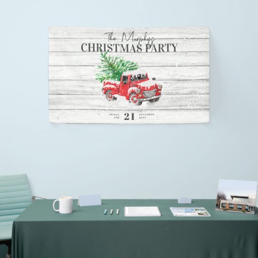  kerstkerst met Red Truck Spandoek (Beurs)
