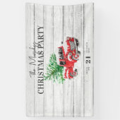  kerstkerst met Red Truck Spandoek (Verticaal)