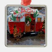  kerstkerst metalen ornament (Voorkant)
