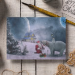 Kerstkerst op Santa Polar-Beer Feestdagen Kaart<br><div class="desc">Dit ontwerp is gemaakt door middel van digitale kunst. Het kan worden aangepast in het gebied dat wordt aangeboden of aangepast door de klik te kiezen om de andere optie aan te passen en de naam, initialen of woorden te wijzigen. U kunt de tekstkleur en de stijl ook veranderen of...</div>