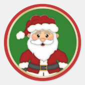 Kerstkerst Ronde Sticker (Voorkant)