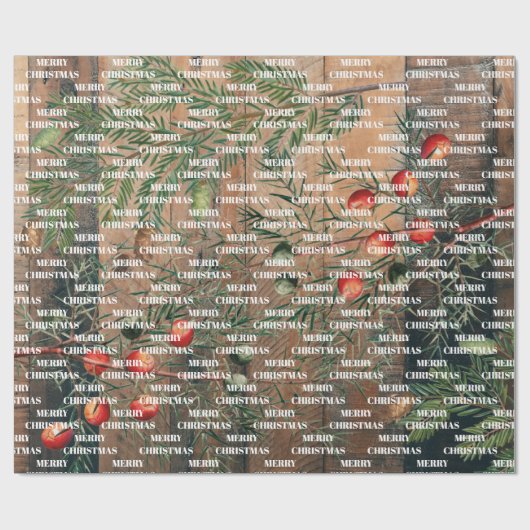 Kerstkerst Rustige kerstkerst Cadeaupapier (Vlak)