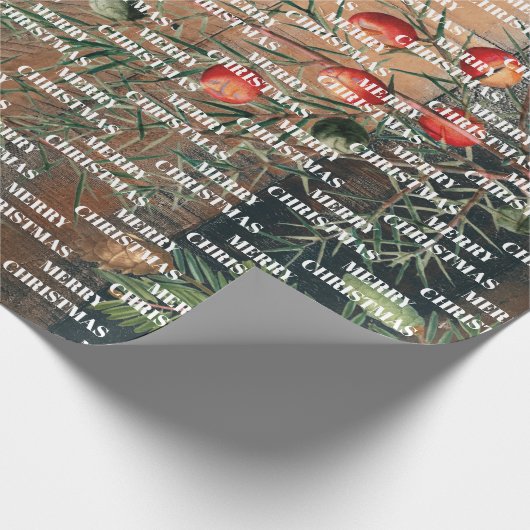 Kerstkerst Rustige kerstkerst Cadeaupapier (Hoek)
