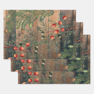 Kerstkerst Rustige kerstkerst Inpakpapier Vel
