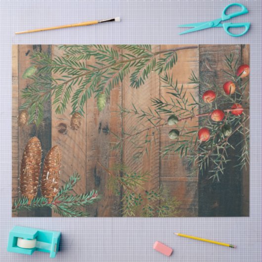 Kerstkerst Rustige kerstkerst Tissuepapier (Craft)